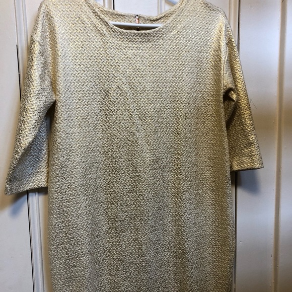 Zara Collection Gold Metallic Dress - Picture 2 of 11